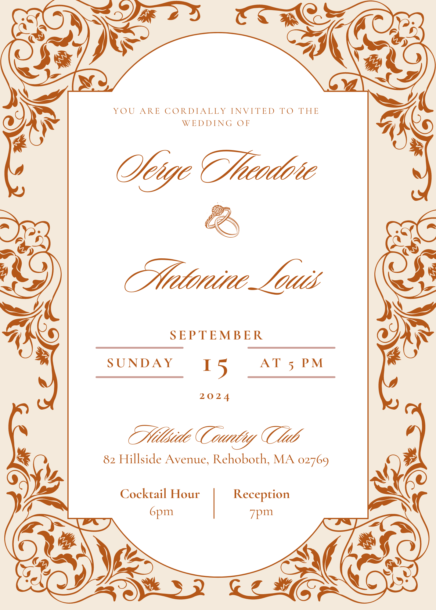 The Wedding Website of Serge Theodore and Antonine Louis
