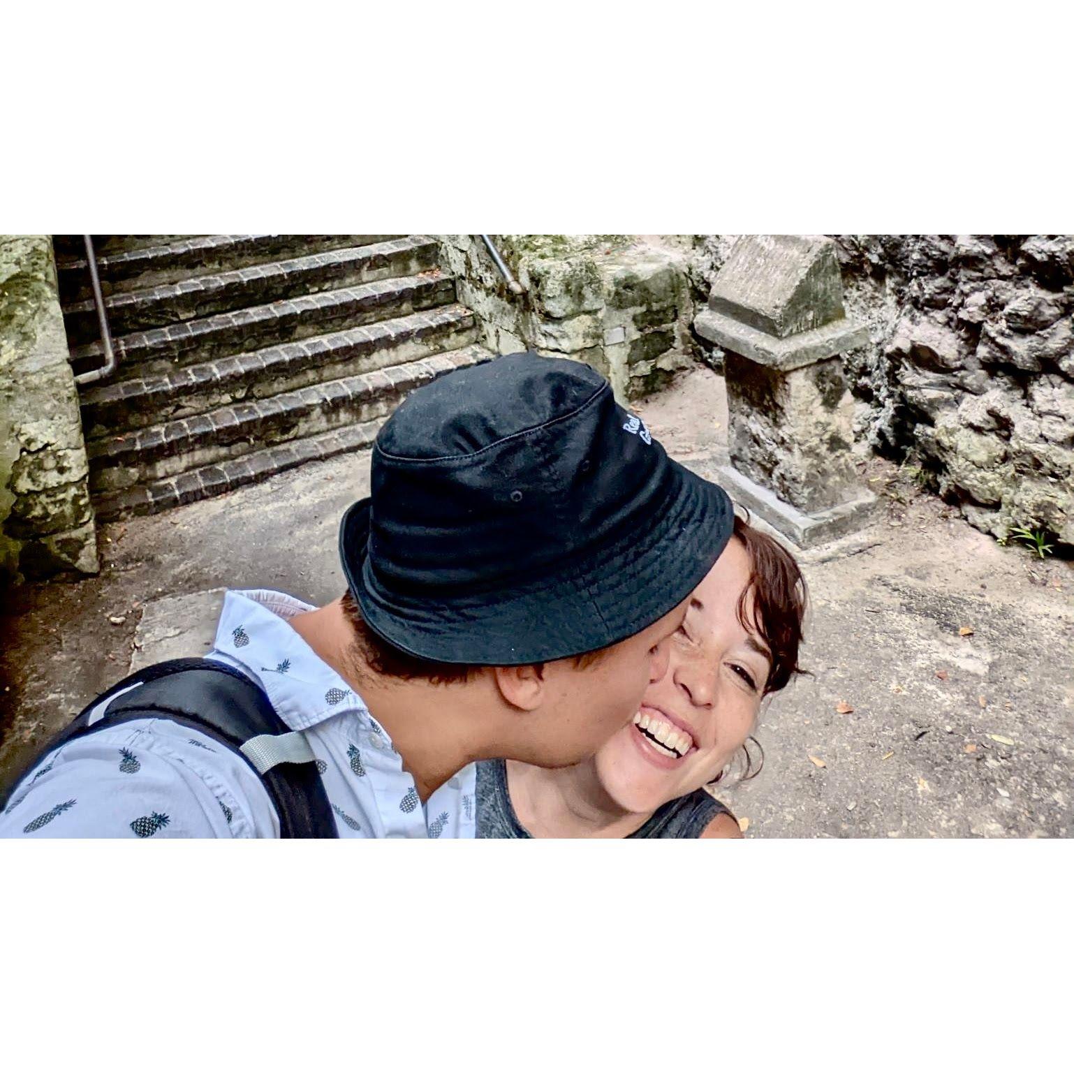 During a land excursion on a cruise to the Bahamas with Kasey's friends.