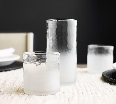 Short Frosted Handcrafted Drinking Glasses