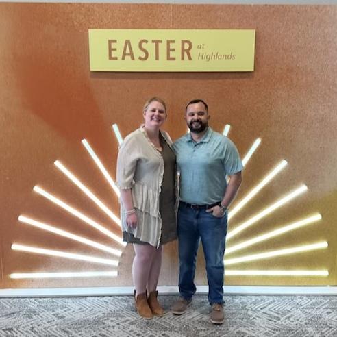 Happy Easter! Our first Easter together at our church, Church of the Highlands. 2024.