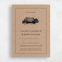 Brown Wedding Invitation - Griffith Classic