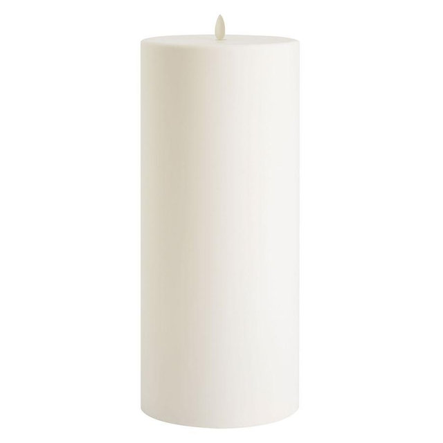 Premium Flicker Flameless Outdoor Candle, Ivory, 6" x 14"