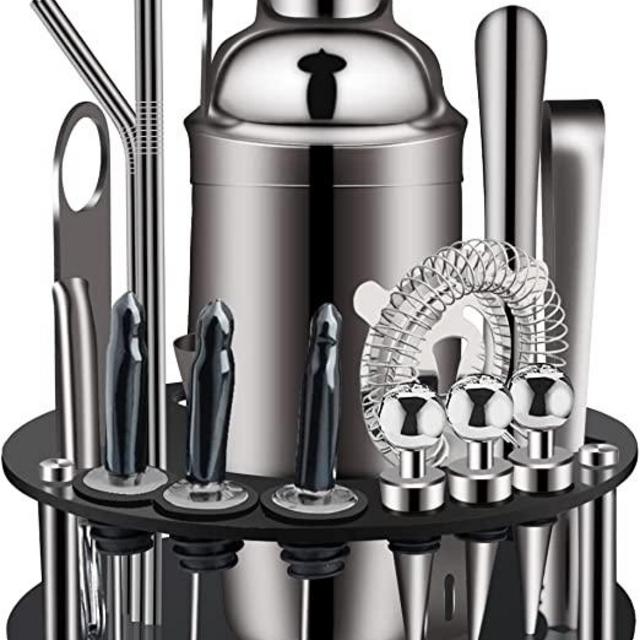 Matte Black Cocktail Shaker Set