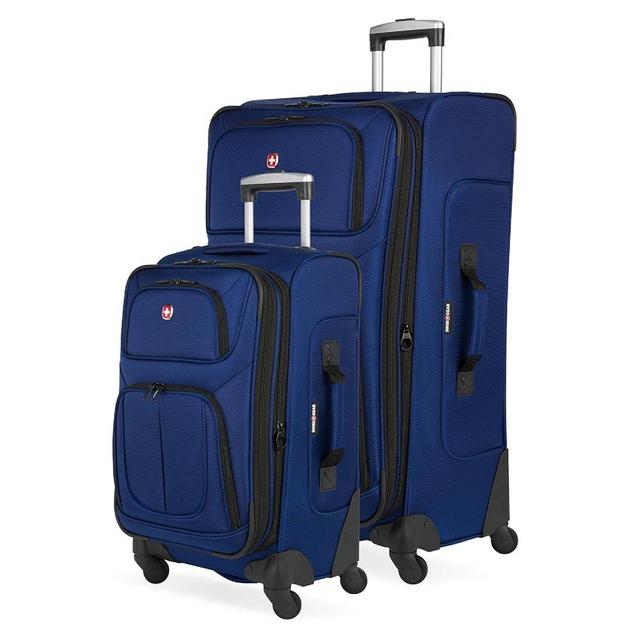 SwissGear Sion Softside Expandable Luggage, Blue, 2-Piece Set (21/29)