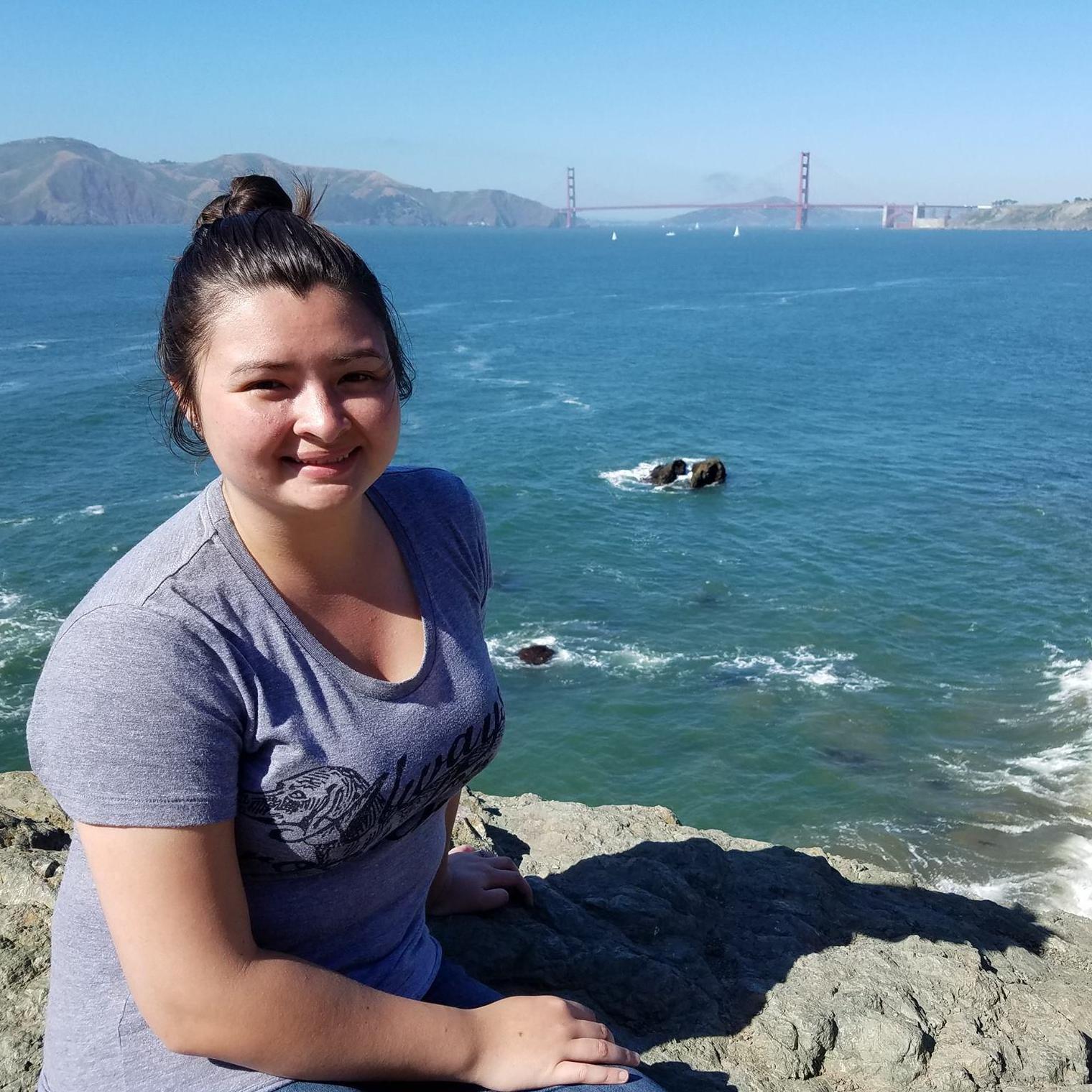 Taking a minute to enjoy the view and grab a picture with the Golden Gate bridge behind us.