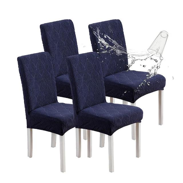 YUEANG Waterproof Dining Chair Covers, Chair Covers for Dining Room, Stretch Parsons Chair Slipcover, Removable, Washable for Dining Room Kitchen Chair Protector Cover