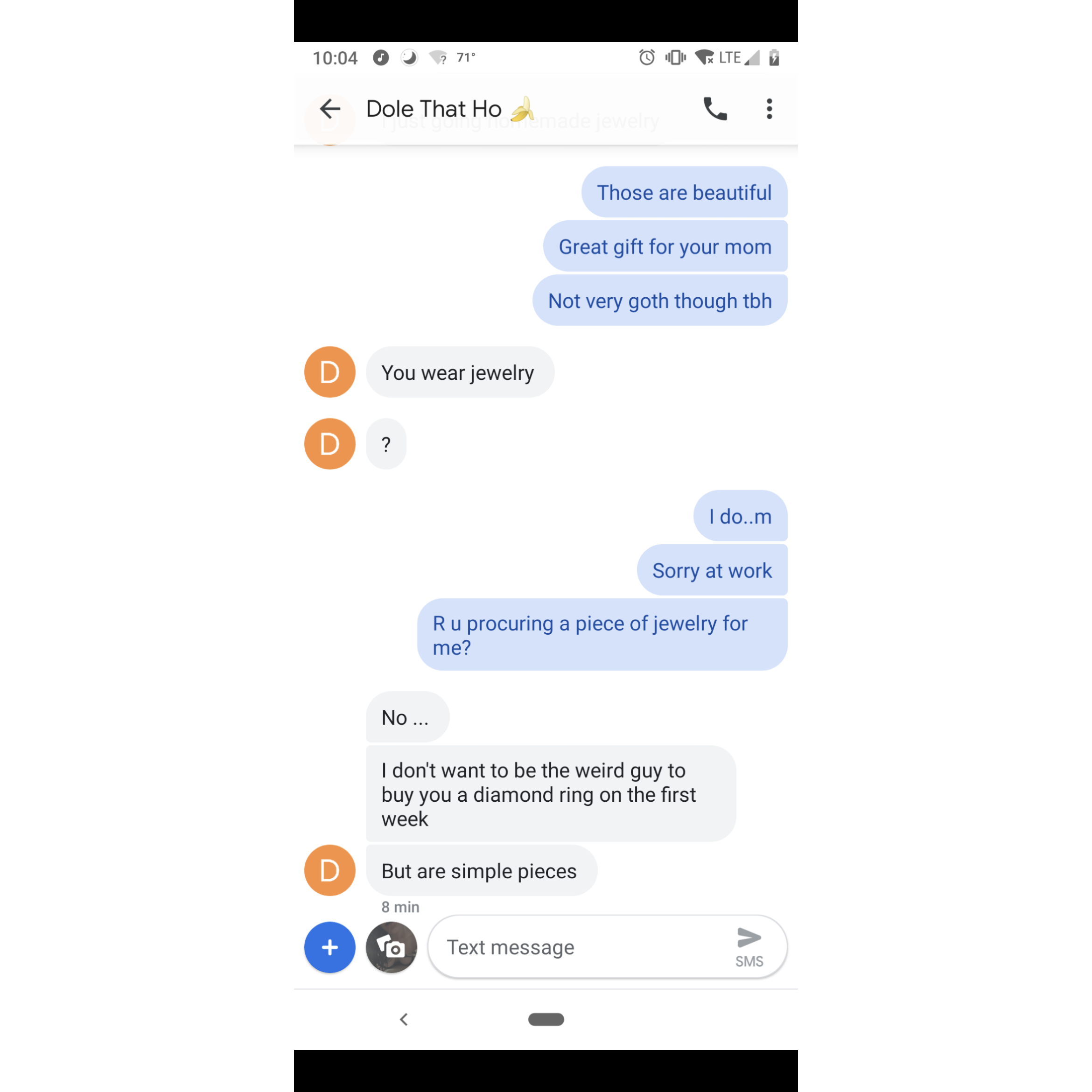 Text from July 2nd 2019