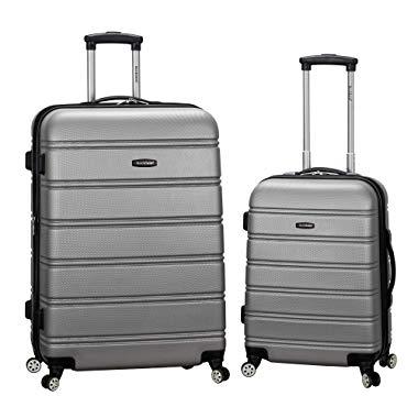 Rockland Luggage 20 Inch 28 Inch 2 Piece Expandable Spinner Set, Silver, One Size