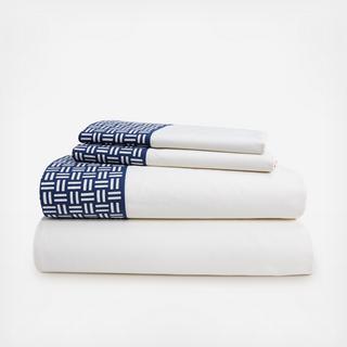 Nicola Basketweave 4-Piece Sheet Set