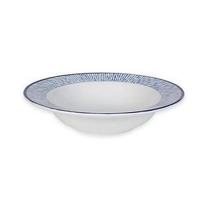 Everyday White® by Fitz and Floyd® Bistro Blue Stripe Rim Soup Bowl