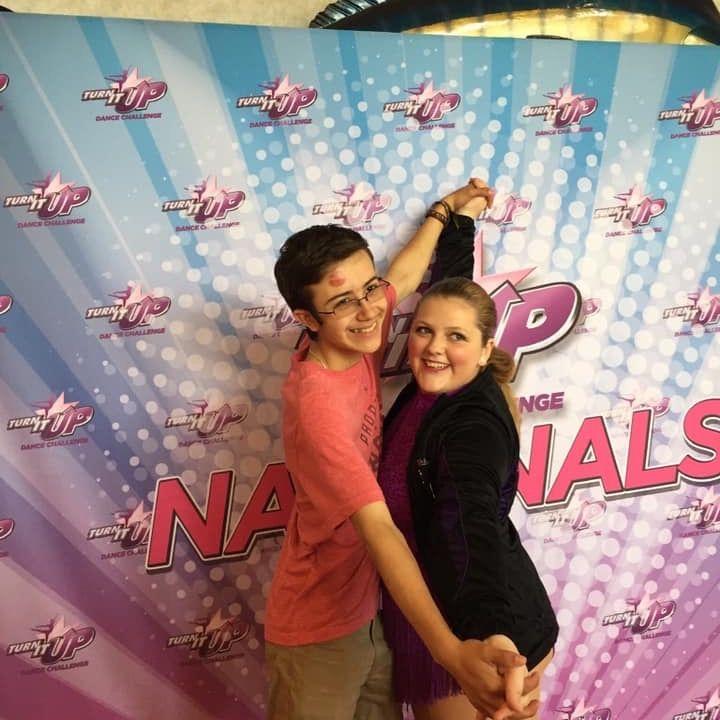 James supporting Whitney at her dance nationals