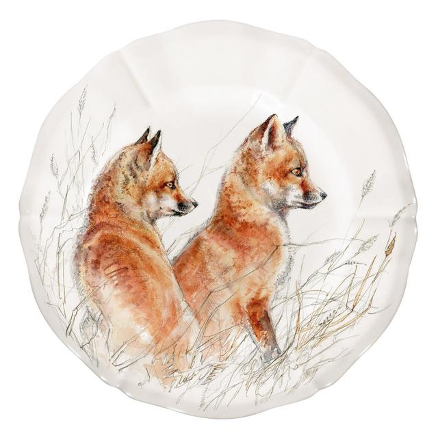 Gien Sologne Dessert Plate Fox Cubs - 9.25"
