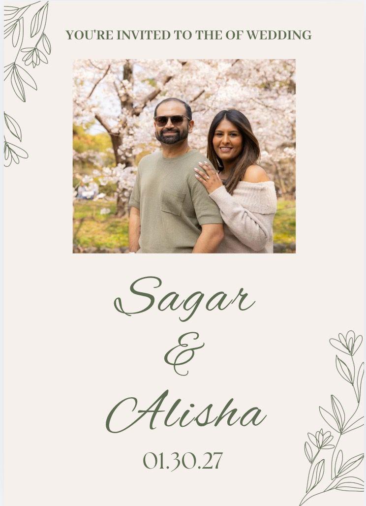 The Wedding Website of Alisha Merchant and Sagar Patel