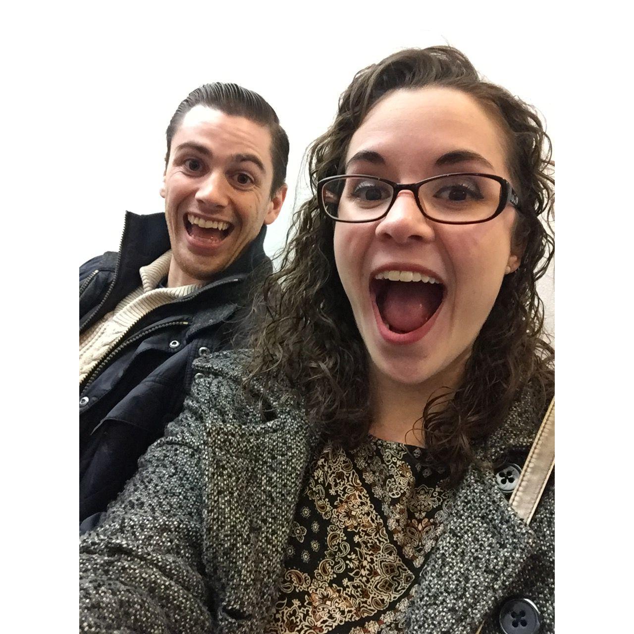 Our first ever Valentine's Day together!