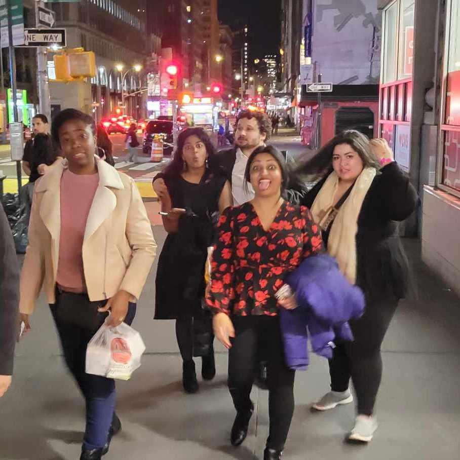 Roaming the streets looking for pizza