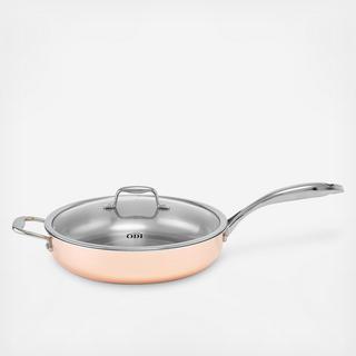 Copper Tri-Ply Professional Covered Deep Skillet