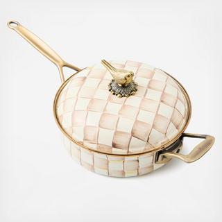 Mocha Check Steel 3 Qt. Saute Pan