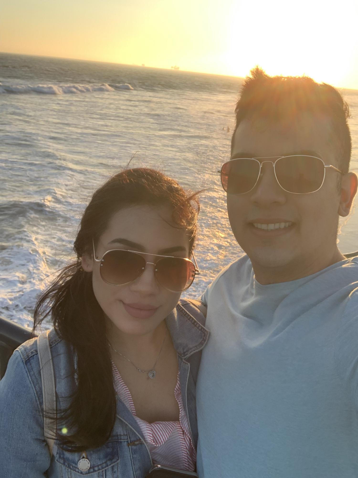 We spent the evening watching the sunset and the waves collide this beautiful night.