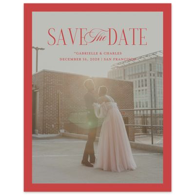 Red Velvet Wedding Digital Save the Date - Ford Photo