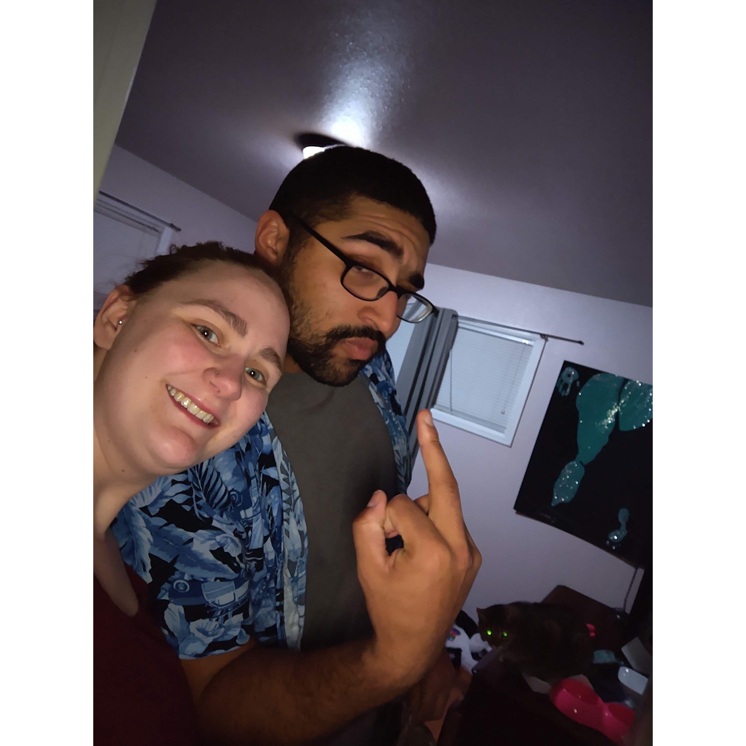 Our very first picture together. xoxo