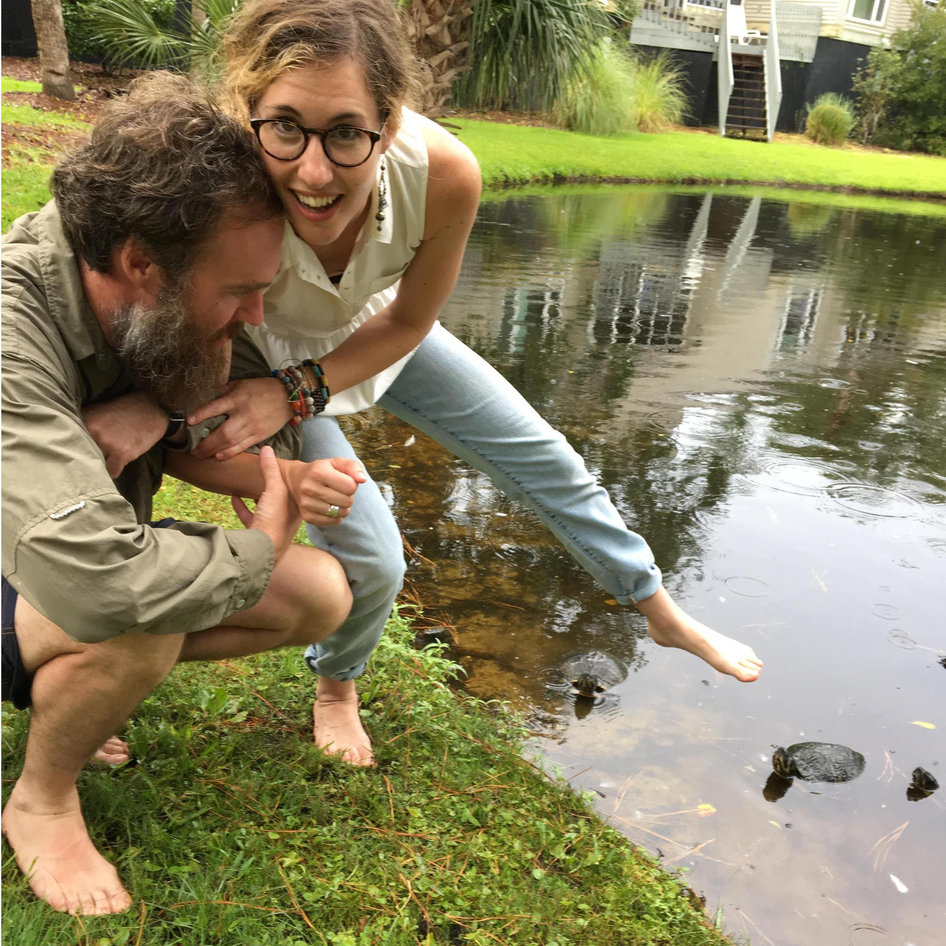 Goofing off at Edisto