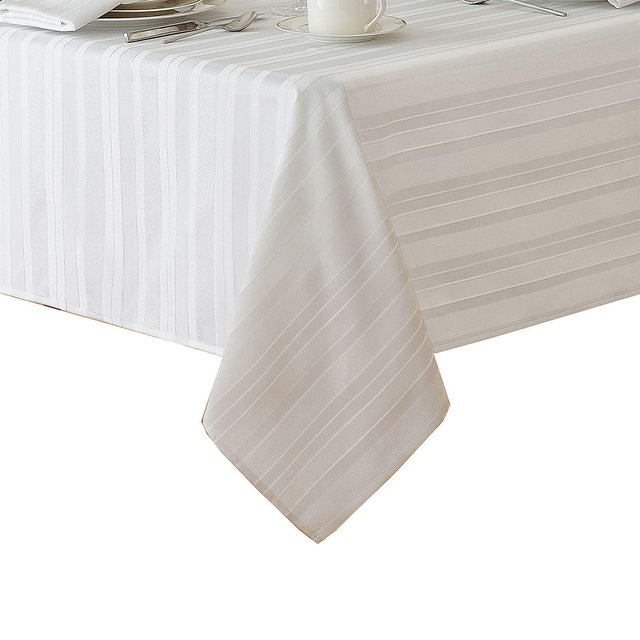 Elrene Denley Stripe Jacquard Oblong Tablecloth, 60" x 102"