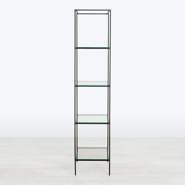 Synthesis Glass 5-Tier Narrow Bookcase