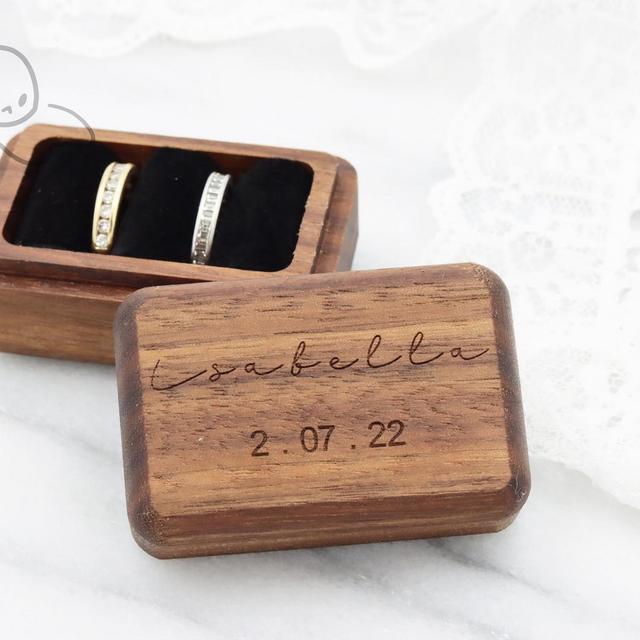 Wedding Ring Box - see notes for personalization (Etsy)
