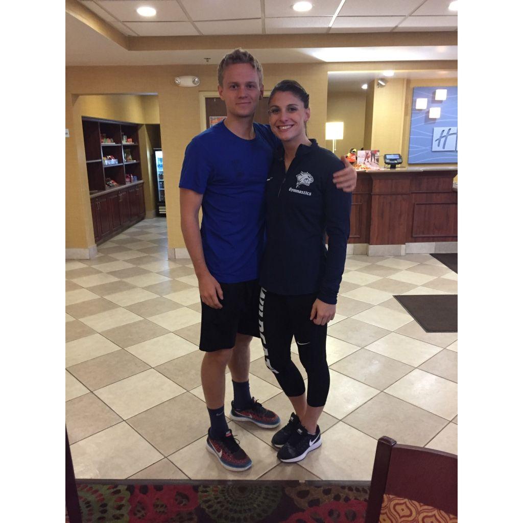 Chris surprised me at one of my gymnastics meets senior year at UNH (2017)
