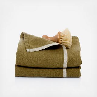 Chunky Linen Hand Towel, Set of 2