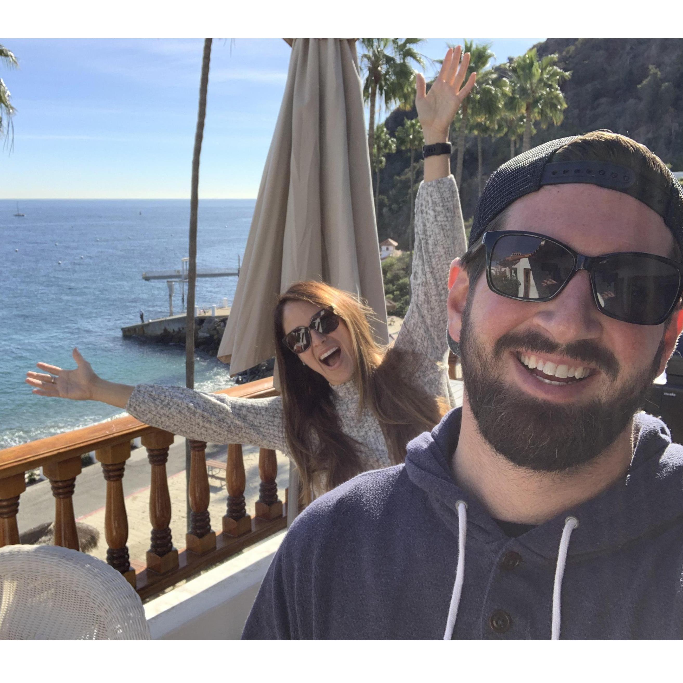 So excited to get away to spend our first New Years together on Catalina Island