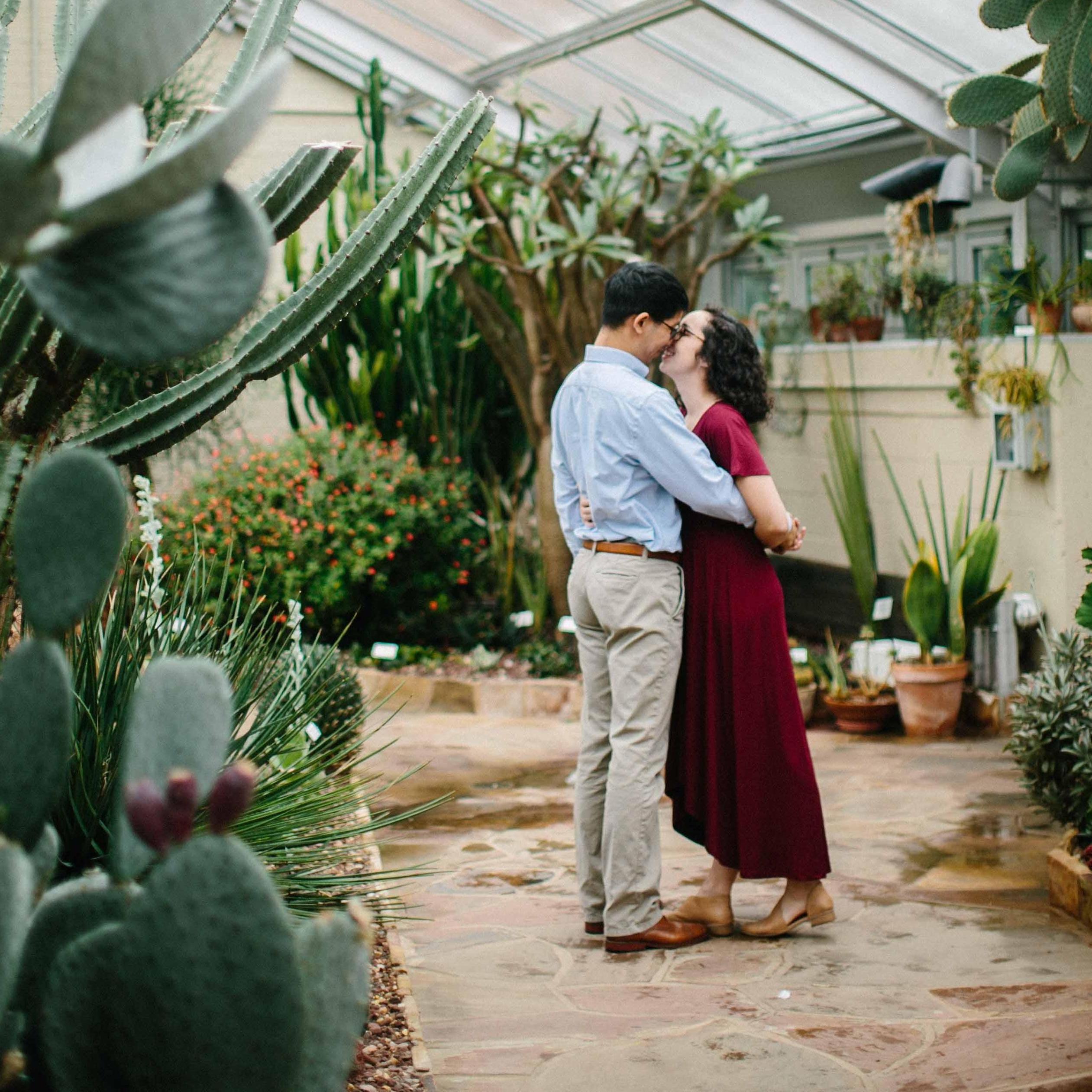 Engagement photos by Daphne Tan at the Rawlings Conservatory