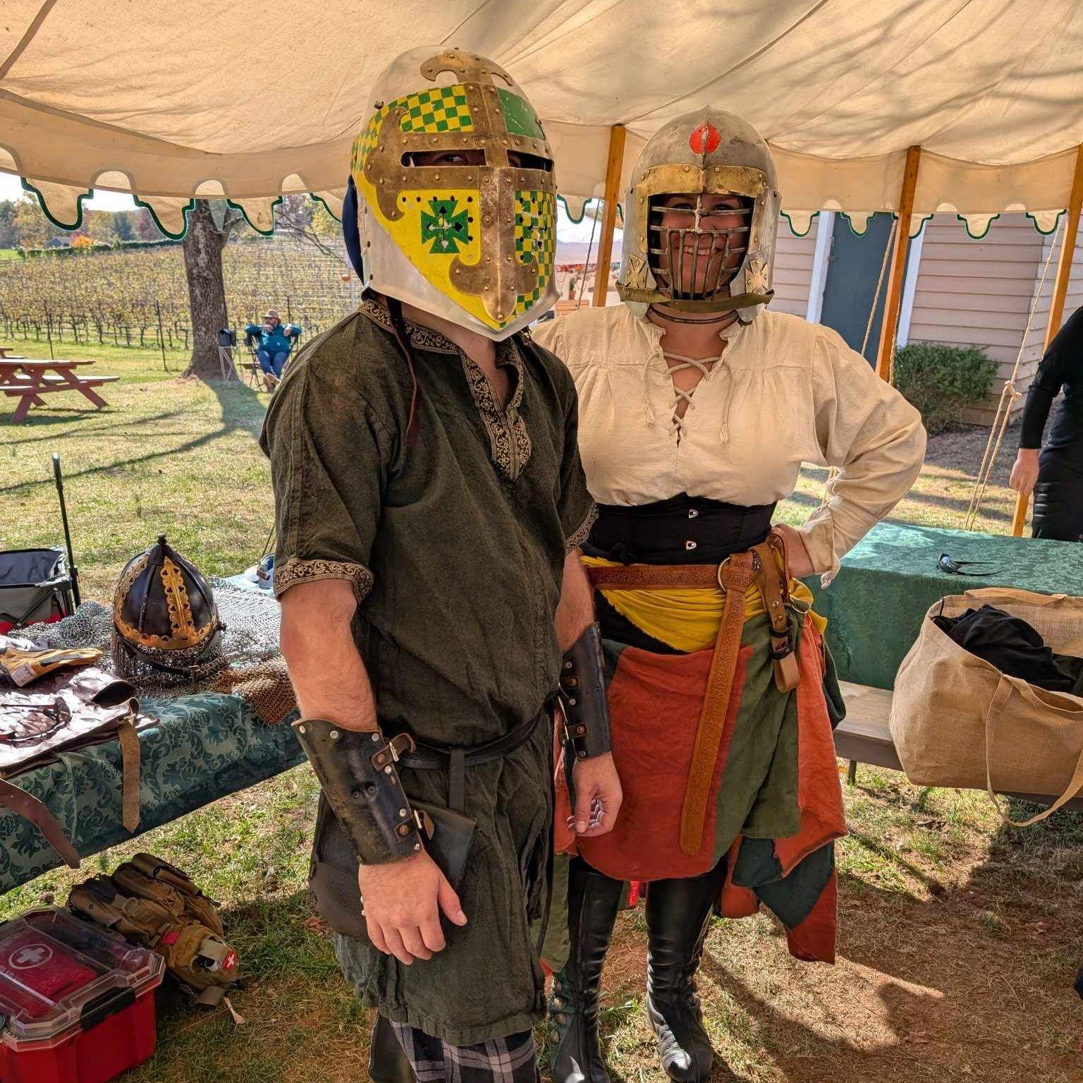 Working a booth at the "A Day at the Faire" event at La Grange Winery!