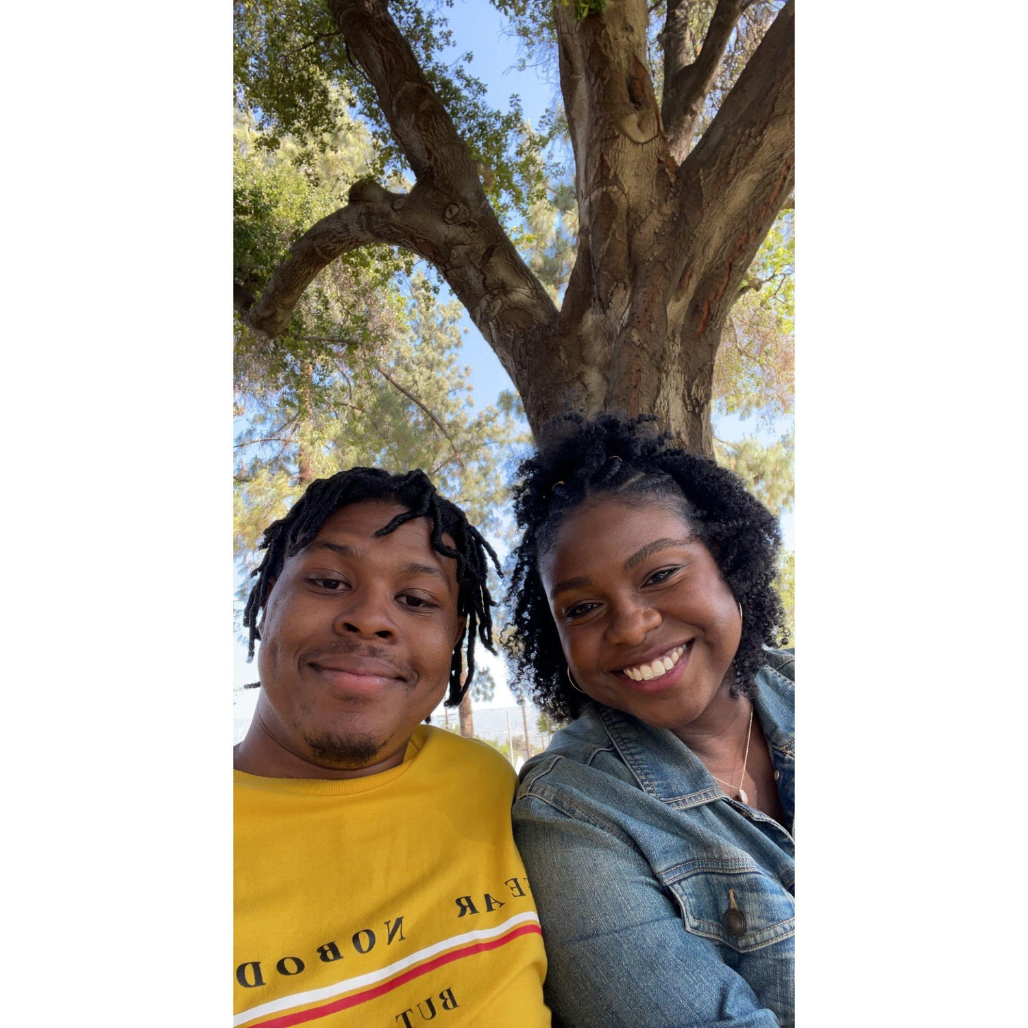 At our picnic date early on in our relationship!
