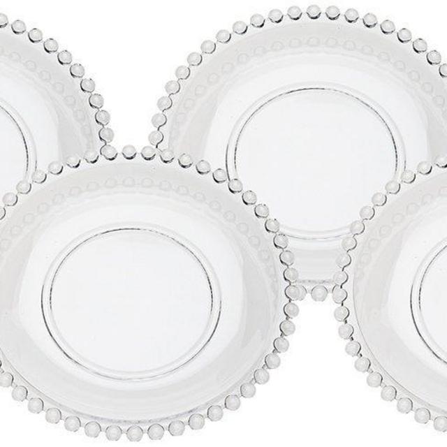 Godinger Chesterfield Glass Dessert Plates, Set of 4