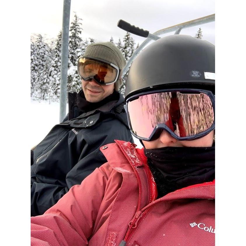 Attempting to "shred the gnar" but I really just fell down a lot.