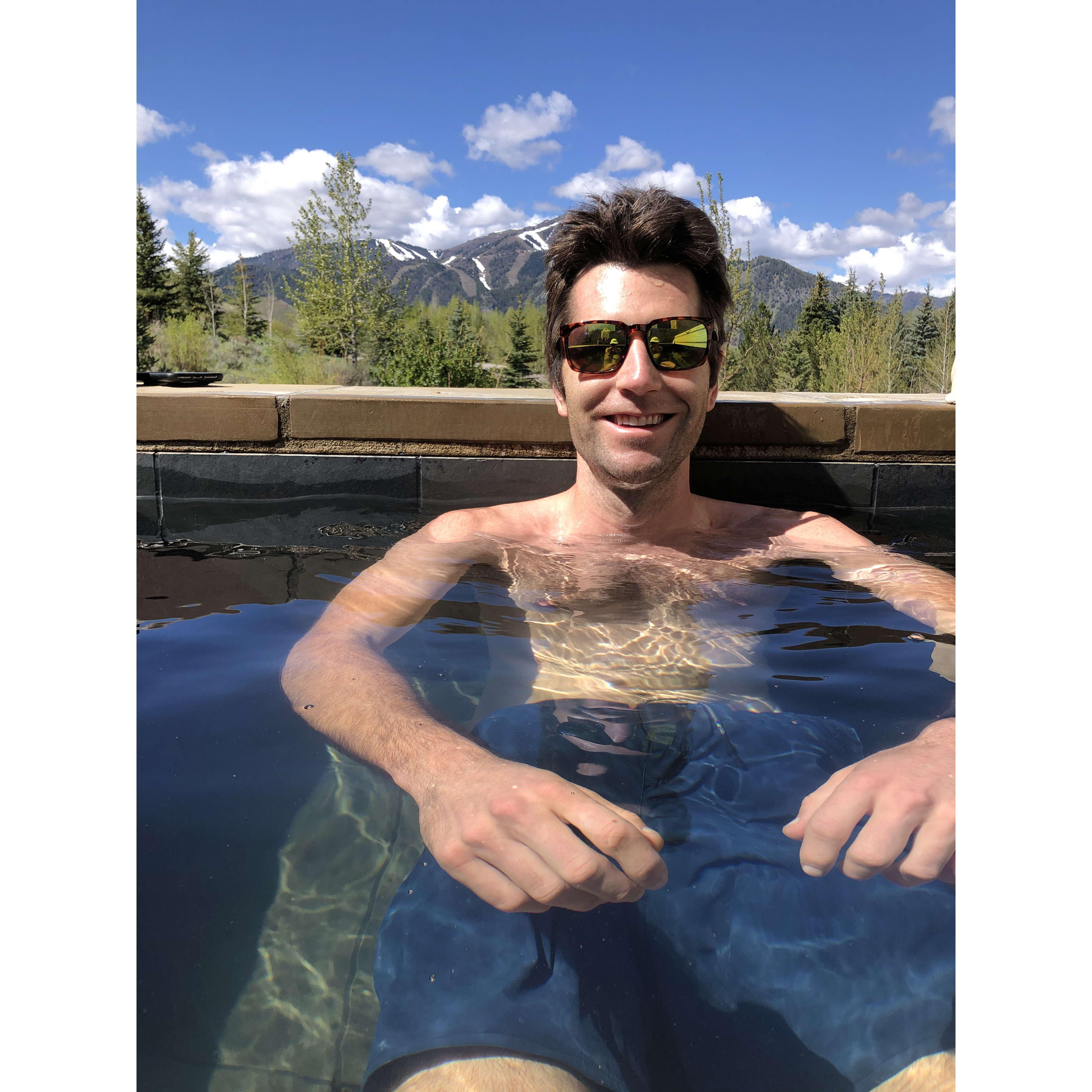 May 2020 - Sun Valley - When Kyle first thought his hair was getting "Super long"