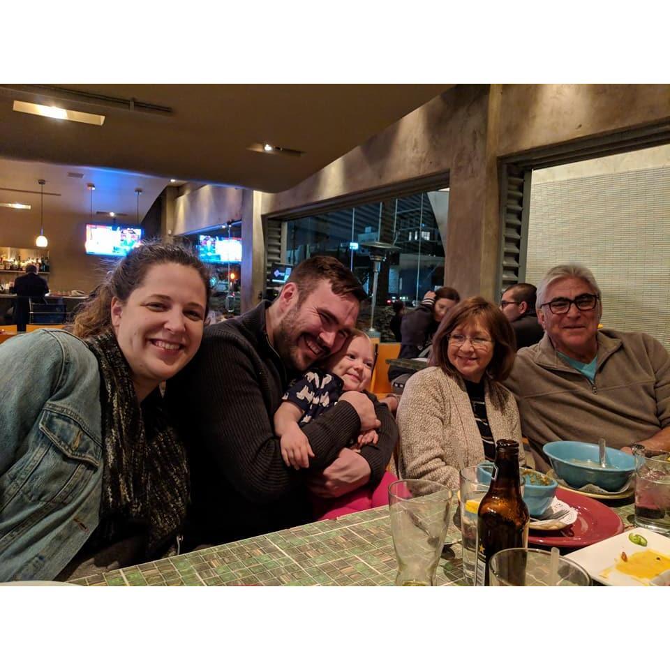 Thai dinner in LA with niece Teija, Wendy, Warren, Joel and Michelle in 2018.