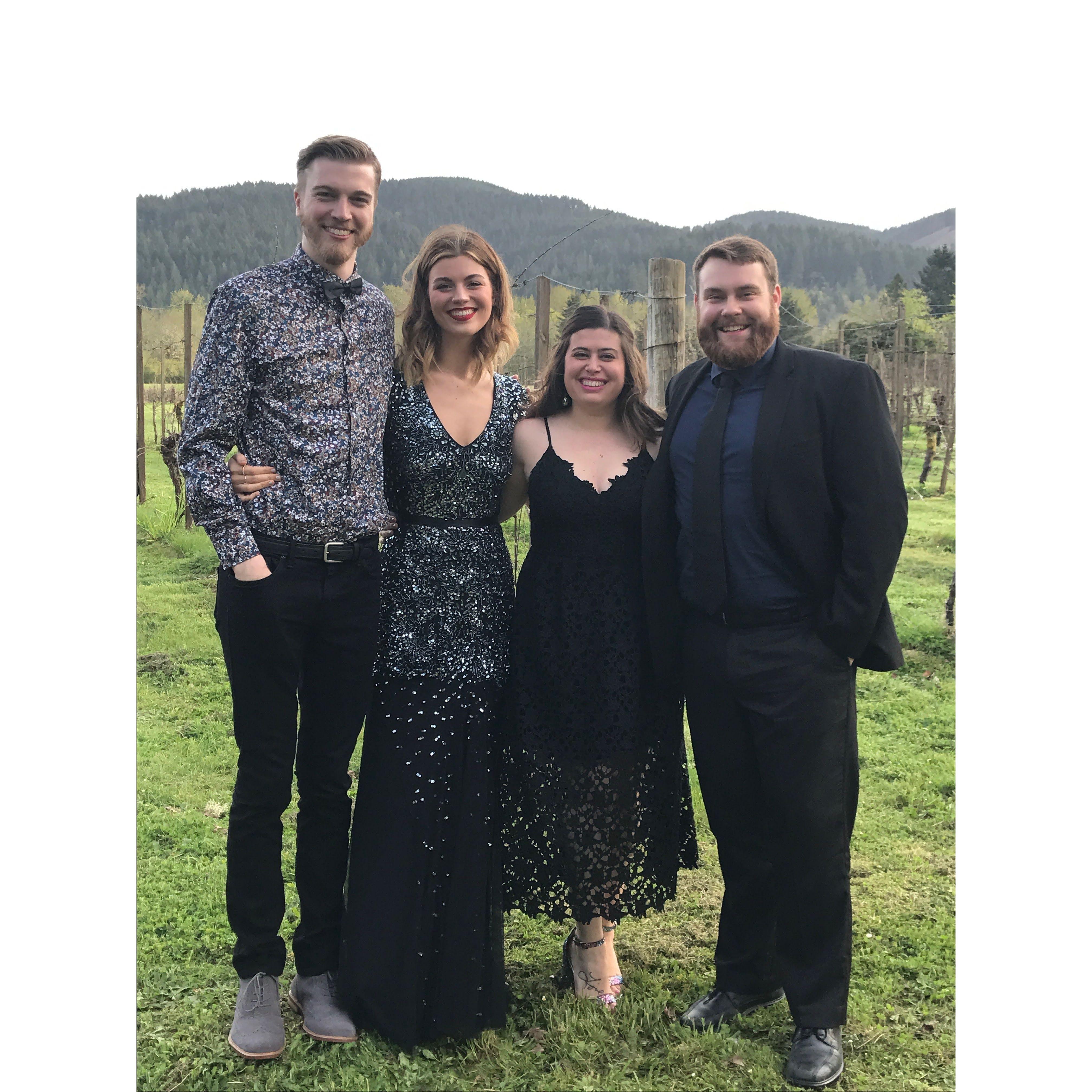 Wine prom with Mallory and Taylor