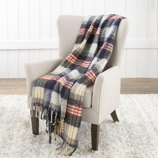 Mohair Plaid Throw