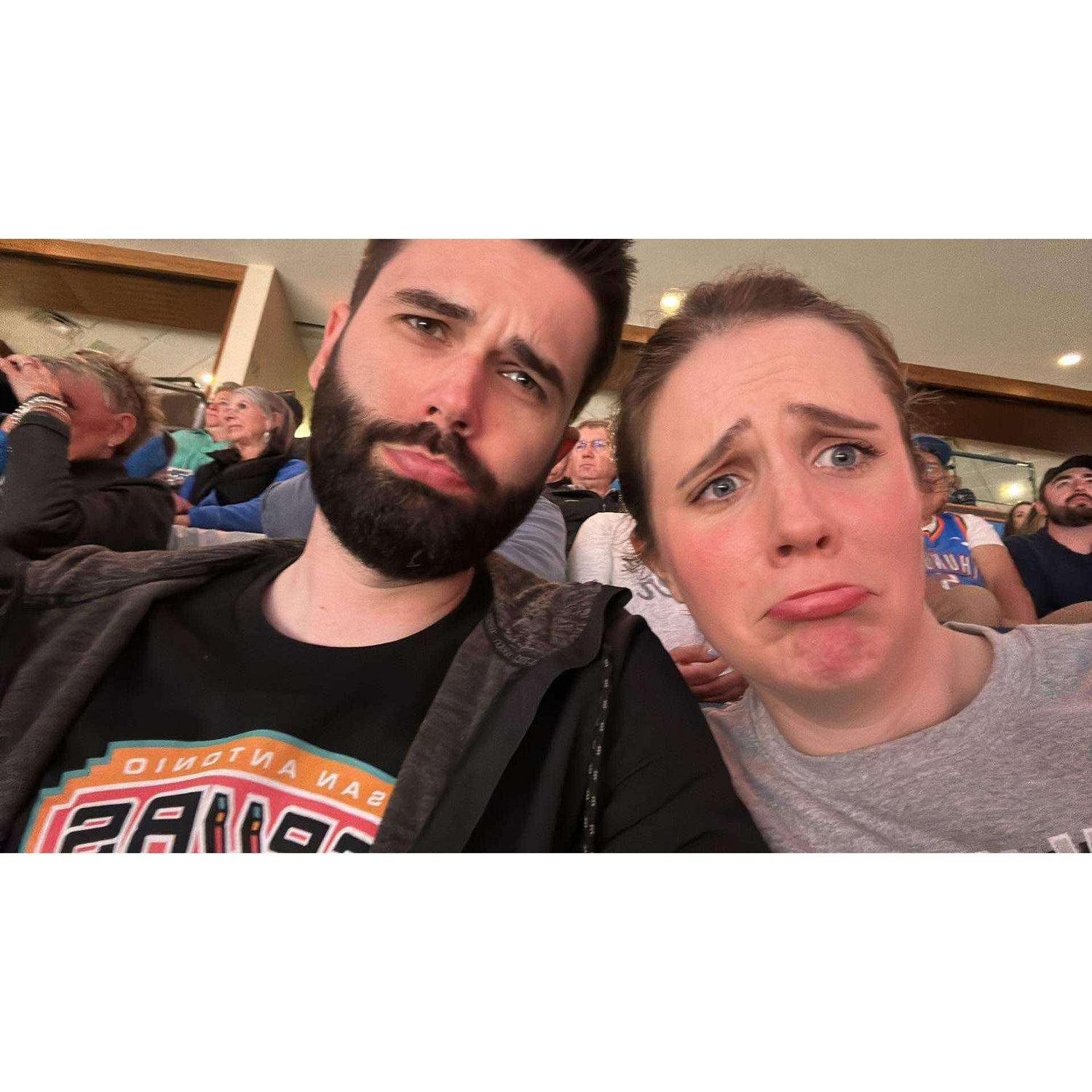 Josh's Christmas present - tickets to the San Antonio Spurs! However our boy Wemby didn't play, so they lost.