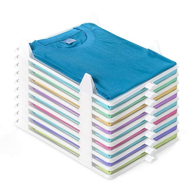 BoxLegend T Shirt Organizer Closet Organizer Clothing Trays - 10 Pack Durable Stackable Shirt Receipt Board Shirt Dividers File Organizer Clothes Organization System