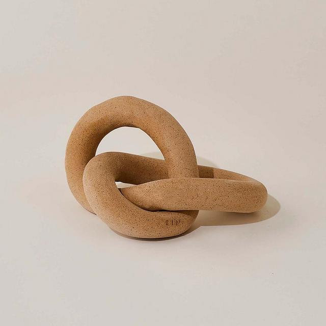 We Infinity Knot Collection Infinity Knot Stoneware Speckled 7X6X4