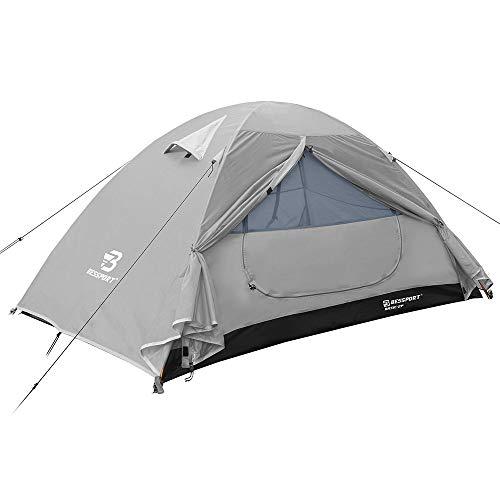 Bessport Camping Tent 1 and 2 Person Lightweight Backpacking Tent Waterproof Two Doors Easy Setup Tent for Outdoor, Hiking Mountaineering Travel