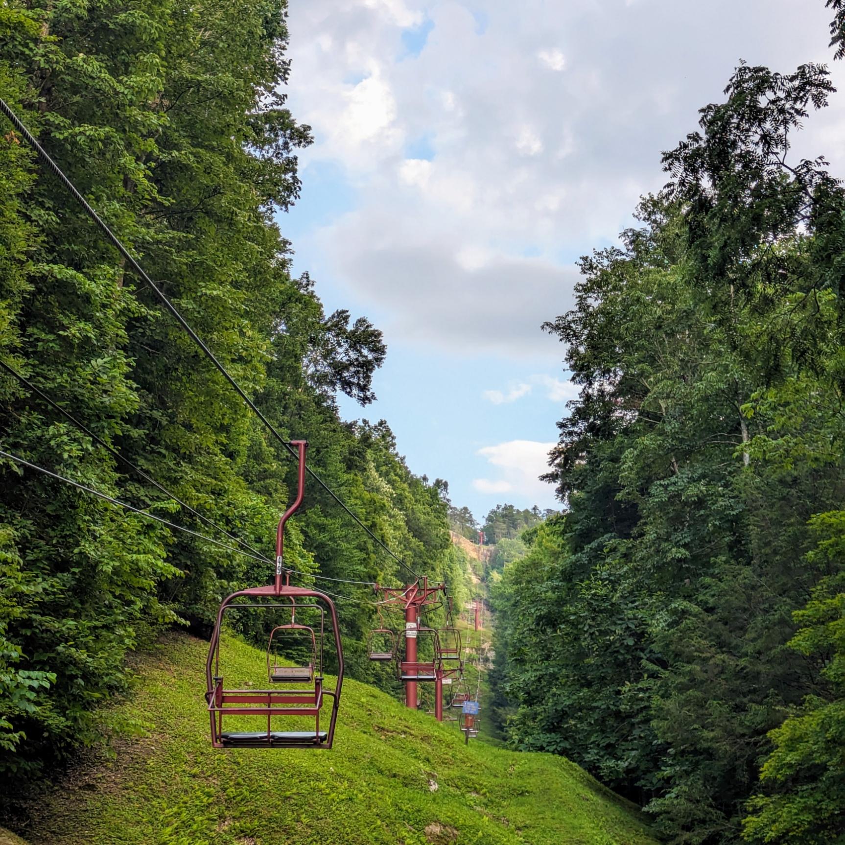 Here's the skylift looking up.