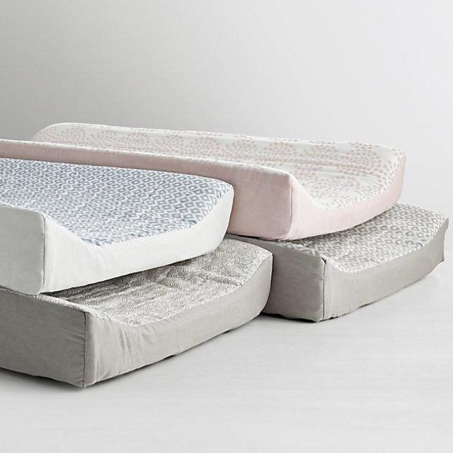 Mali Print Ultra-Fine Organic Cotton Changing Pad Cover- Grey Diamond