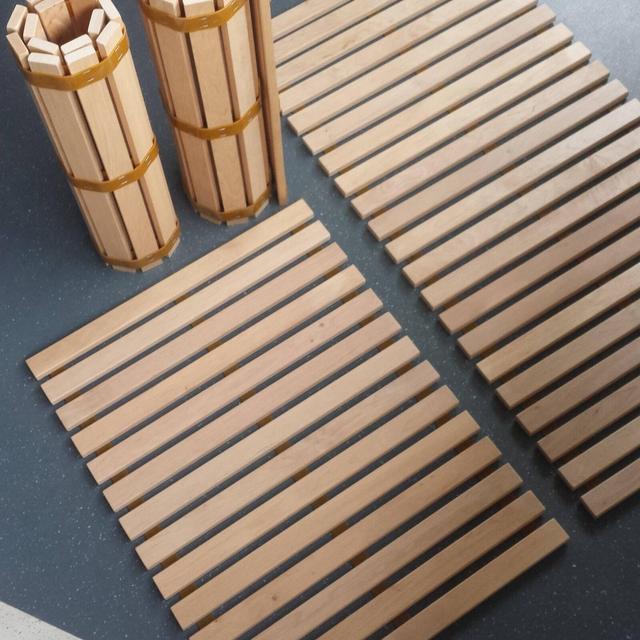 Alder wood mat/ Smart roll-on wooden mat