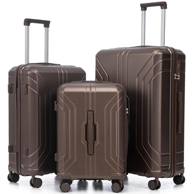 Merax 3 pcs/set in ABS Spinner Wheel Luggage Set, Carry on Suitcase