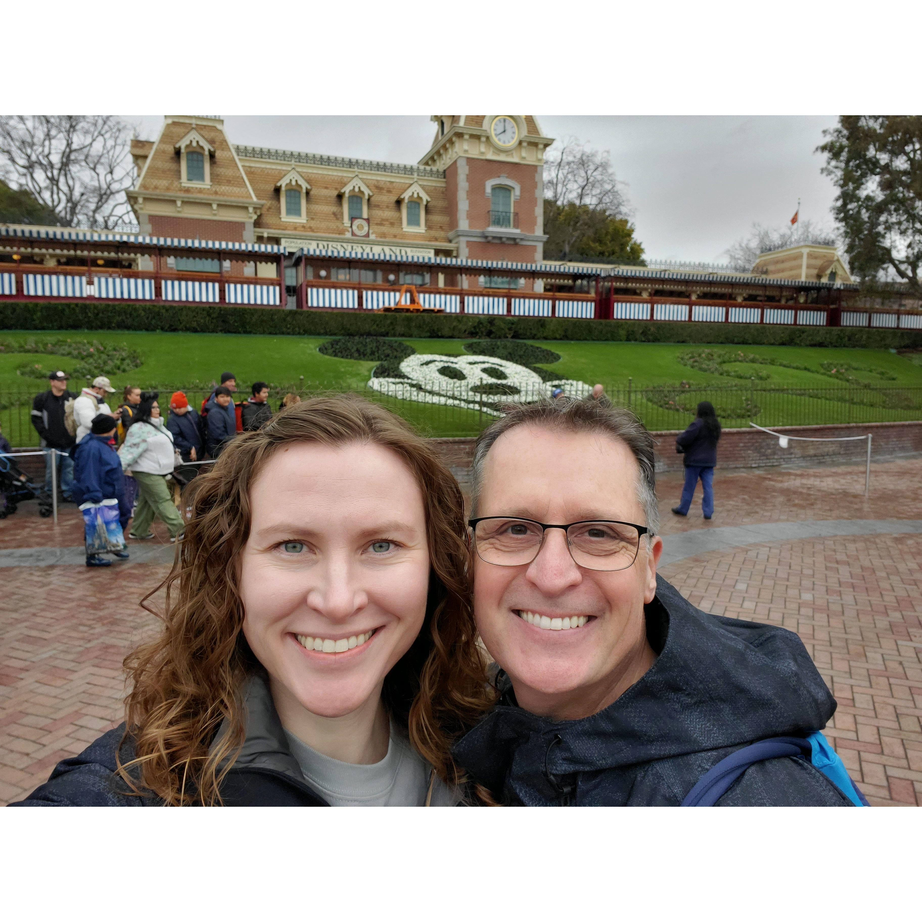 On our way into Disneyland