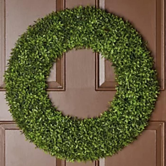 Wicker Park 24" Indoor/Outdoor Boxwood Wreath
